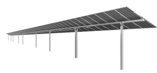 1P Multiple Slew-drive Single-axis Independent Solar Tracking System