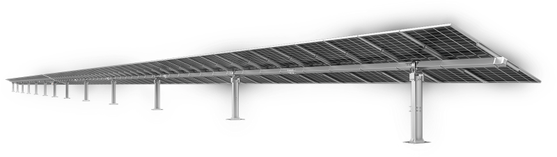 1P Single-Axis Independent Solar Tracker with Single Slew Drive
