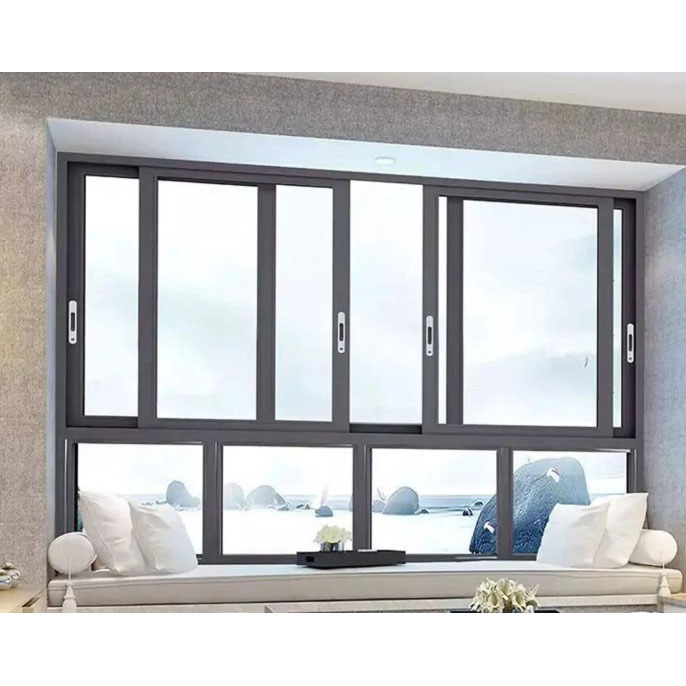 Balcony Double Glazed Aluminum Glass Sliding Windows